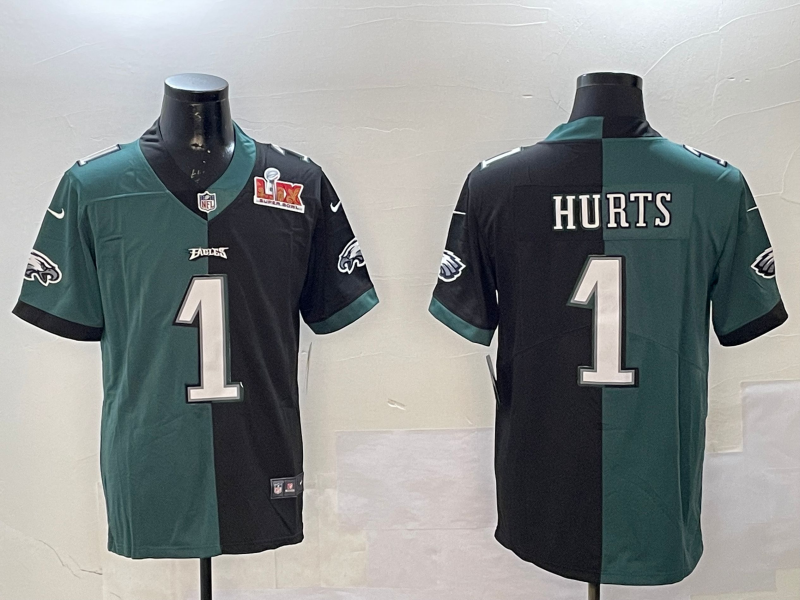 Men Philadelphia Eagles #1 Hurts green 2025 Nike NFL jersey style 017